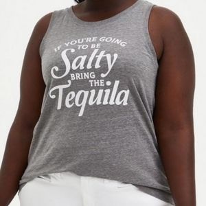 Plus Size 5X Torrid Tequila Gray tank top summer jersey shirt women's